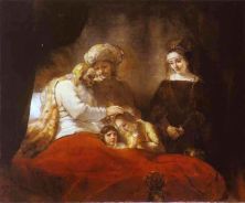 Haga click para ver la imagen ampliada jacob blessing the sons of joseph.jpg